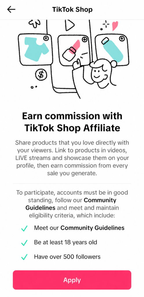 tiktok affiliate requirements